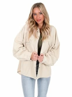 POL Drama Queen Studded Twill Jacket Tops