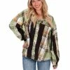 POL Runaway Love Mixed Plaid Top