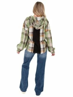 POL Runaway Love Mixed Plaid Top