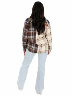 Outlet ๐ฏ POL According To You Mixed Flannel Top ๐ 13 POL According To You Mixed Flannel Top