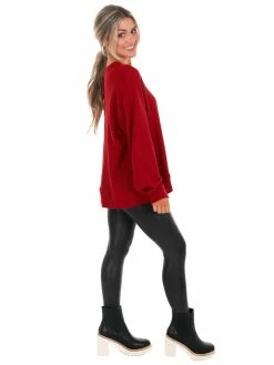 Jodifl Tops While I Can Waffle Knit Top