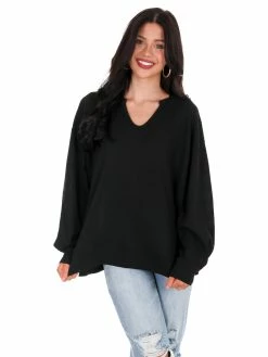 Jodifl Tops While I Can Waffle Knit Top