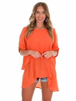 Buy ๐ Umgee Halftime Show Orange Layered Tunic Apparel ๐ 10 Umgee Halftime Show Orange Layered Tunic Apparel