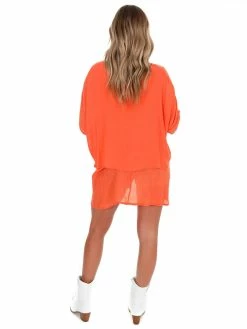 Buy ๐ Umgee Halftime Show Orange Layered Tunic Apparel ๐ 15 Umgee Halftime Show Orange Layered Tunic Apparel