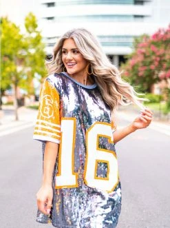 Josie's Boutique Graphic Tees Sequin Jersey Dress