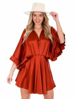 Glam Subject To Change Satin Dress