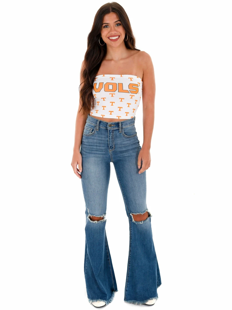 Best Pirce ✨ Apparel Go Vols Crop Tube Top Graphic Tees 😀 4 Apparel Go Vols Crop Tube Top Graphic Tees