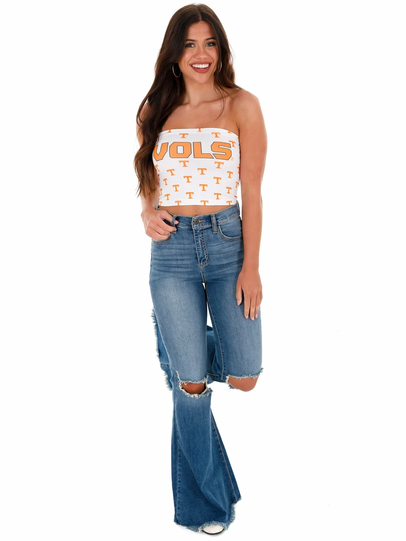 Best Pirce ✨ Apparel Go Vols Crop Tube Top Graphic Tees 😀 2 Apparel Go Vols Crop Tube Top Graphic Tees