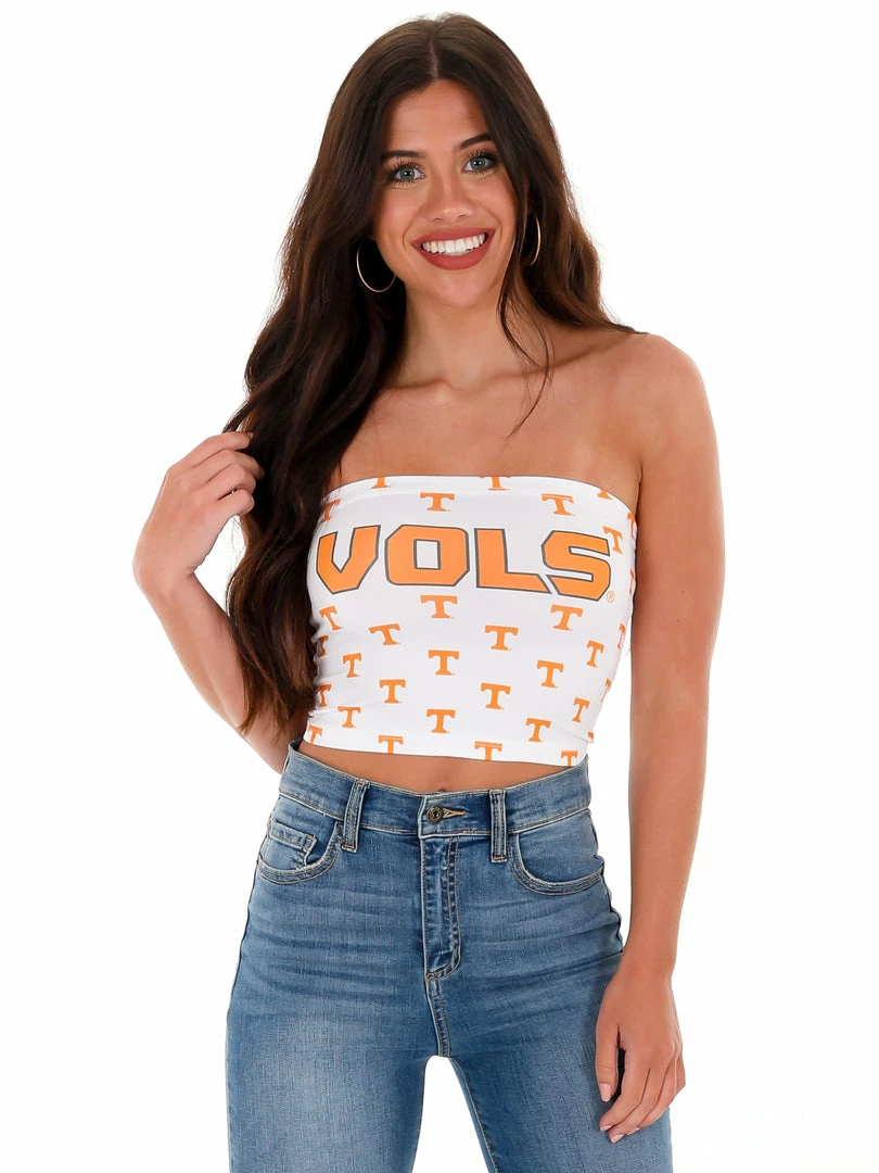 Best Pirce ✨ Apparel Go Vols Crop Tube Top Graphic Tees 😀 1 Apparel Go Vols Crop Tube Top Graphic Tees