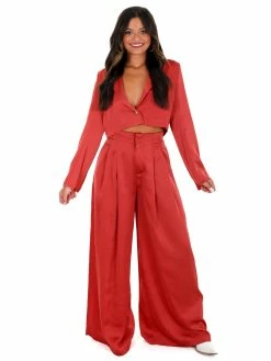 Glam Little Things Cropped Satin Blazer