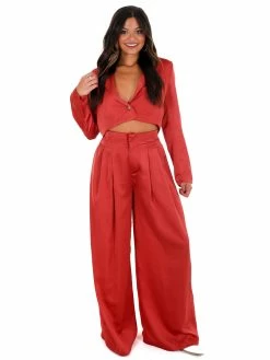 Glam Little Things Cropped Satin Blazer