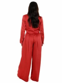 Glam Little Things Cropped Satin Blazer