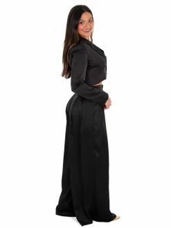 Glam Little Things Cropped Satin Blazer