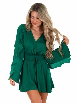 Glam Doing My Best Satin Romper Playsuits