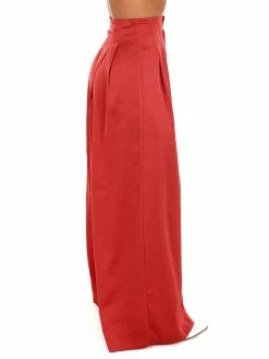 Glam Little Things Satin High Waist Pants Bottoms