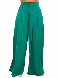 Glam Little Things Satin High Waist Pants Bottoms