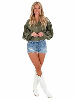 Glam Seventeen Again Satin Button Up Top Tops