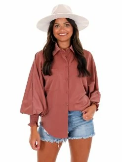 Glam Leaving Home Button Up Top