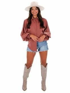 Glam Leaving Home Button Up Top