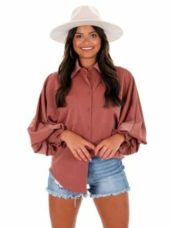 Glam Leaving Home Button Up Top