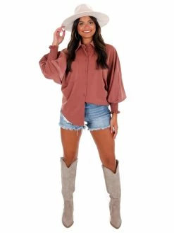 Glam Leaving Home Button Up Top