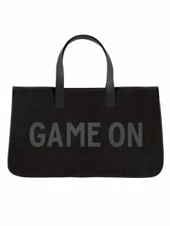 Accessories Game On Black Canvas Tote Bags