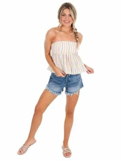 Idem Ditto Over The Rainbow Strapless Top Sale