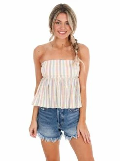 Idem Ditto Over The Rainbow Strapless Top Sale