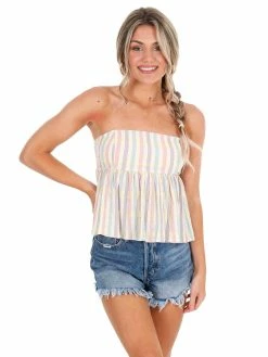 Idem Ditto Over The Rainbow Strapless Top Sale