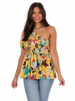 Jodifl Easy To Love Floral One Shoulder Top Sale