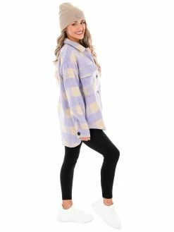 Jodifl Tops New Kid On The Block Lavender Checkered Jacket