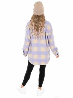 Jodifl Tops New Kid On The Block Lavender Checkered Jacket
