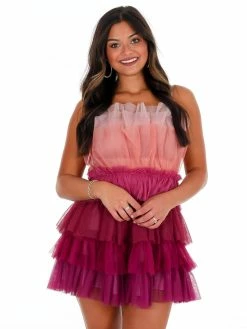 Best Sale 🤩 Storia Shimmy Block Tulle Mini 👗 Dress 👗 Dresses ✨ 6 Storia Shimmy Block Tulle Mini Dress Dresses