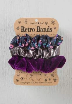 Accessories Black Velvet Floral Retro Bands Natural Life