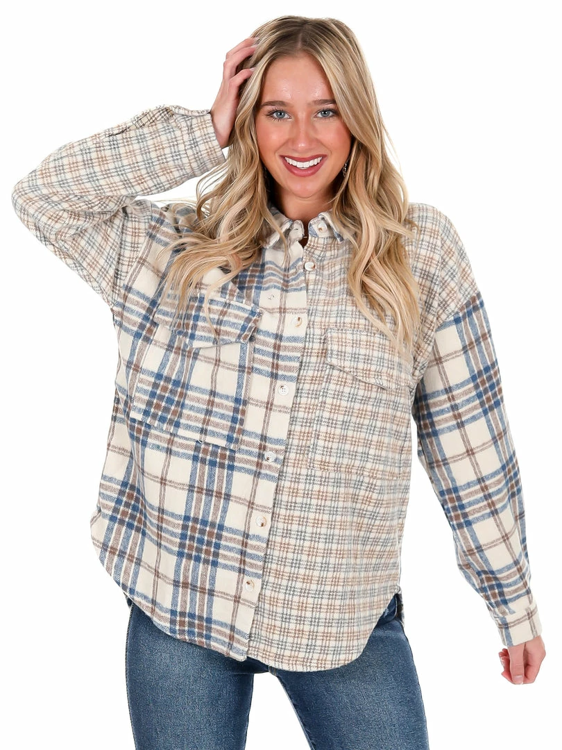 Coupon ๐งจ Hyfve Lovely Meeting Mixed Plaid Shacket ๐ 8 Hyfve Lovely Meeting Mixed Plaid Shacket