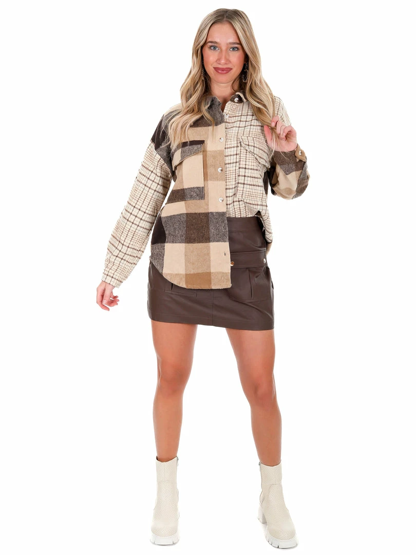 Coupon ๐งจ Hyfve Lovely Meeting Mixed Plaid Shacket ๐ 4 Hyfve Lovely Meeting Mixed Plaid Shacket