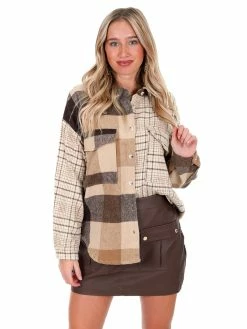 Coupon ๐งจ Hyfve Lovely Meeting Mixed Plaid Shacket ๐ 17 Hyfve Lovely Meeting Mixed Plaid Shacket