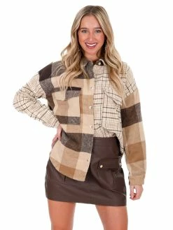 Hyfve Lovely Meeting Mixed Plaid Shacket