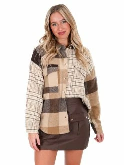Coupon ๐งจ Hyfve Lovely Meeting Mixed Plaid Shacket ๐ 19 Hyfve Lovely Meeting Mixed Plaid Shacket