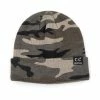 Accessories Hats Grey Knitted Camo Beanie
