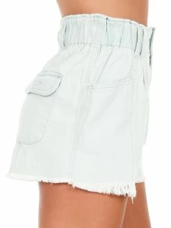 Peach Love California Glow Up Denim Shorts Sale