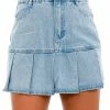 Blue Blush Sale Better Than Ever Pleated Denim Skort