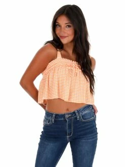 Best Pirce 👏 Blue Blush Extra Point Plaid Top Apparel 🌟 11 Blue Blush Extra Point Plaid Top Apparel
