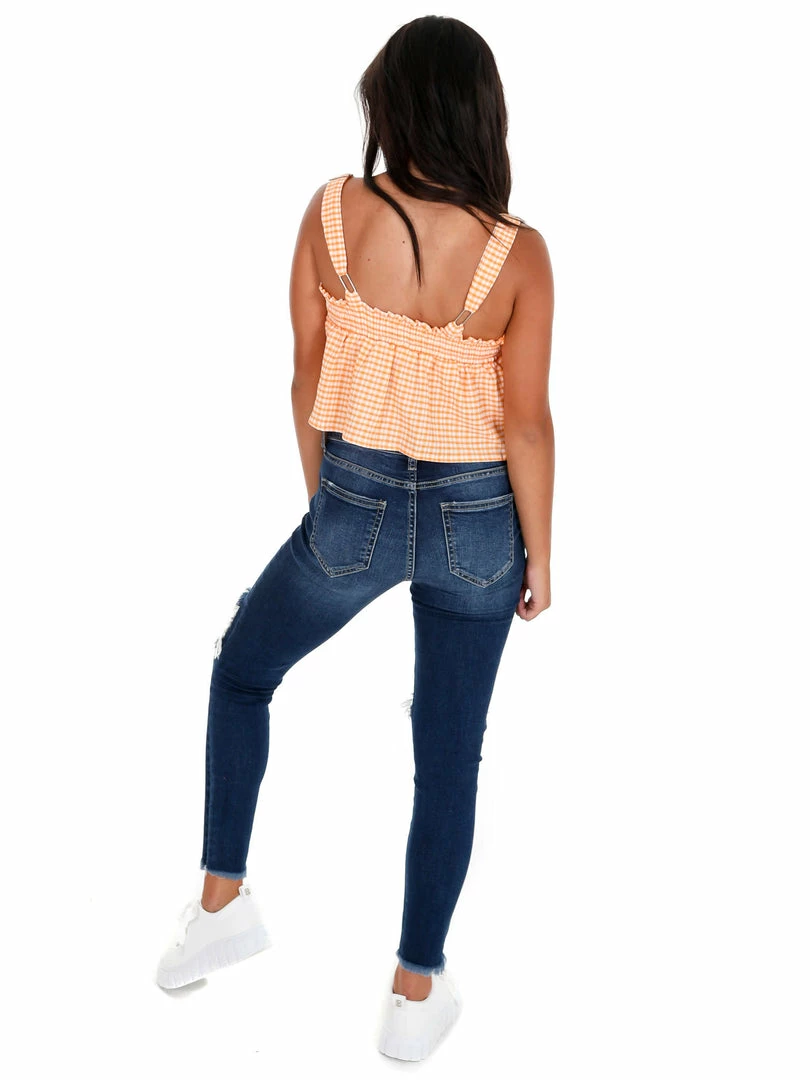 Best Pirce 👏 Blue Blush Extra Point Plaid Top Apparel 🌟 8 Blue Blush Extra Point Plaid Top Apparel