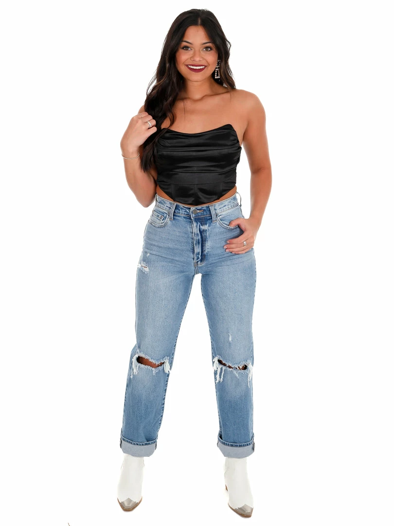 Buy 🤩 Blue Blush Falling Back Shirring Tube Top 🌟 10 Blue Blush Falling Back Shirring Tube Top