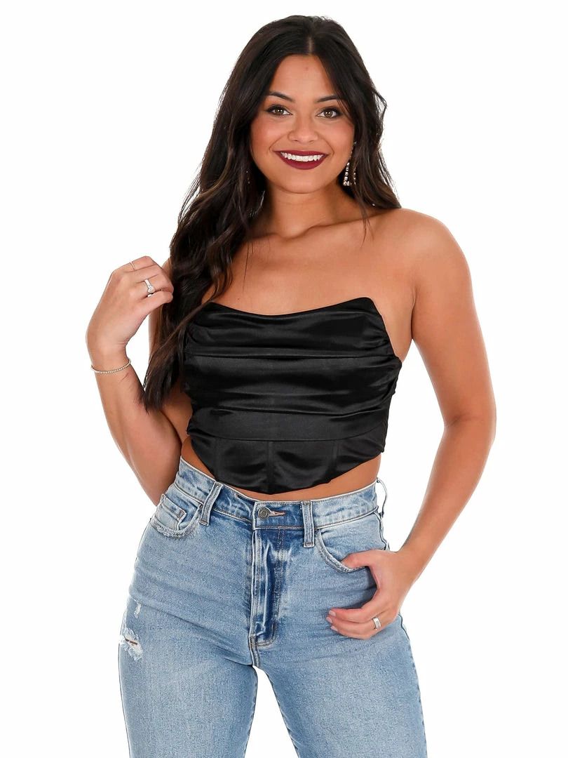 Buy 🤩 Blue Blush Falling Back Shirring Tube Top 🌟 11 Blue Blush Falling Back Shirring Tube Top