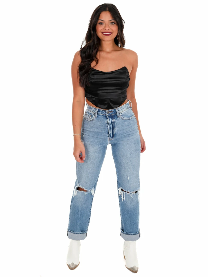 Buy 🤩 Blue Blush Falling Back Shirring Tube Top 🌟 12 Blue Blush Falling Back Shirring Tube Top