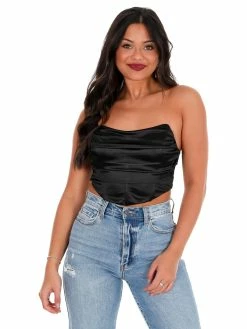 Buy 🤩 Blue Blush Falling Back Shirring Tube Top 🌟 24 Blue Blush Falling Back Shirring Tube Top