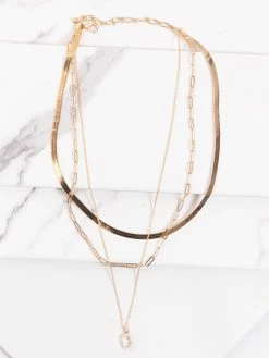 Siete Necklaces Layered Initial Necklace
