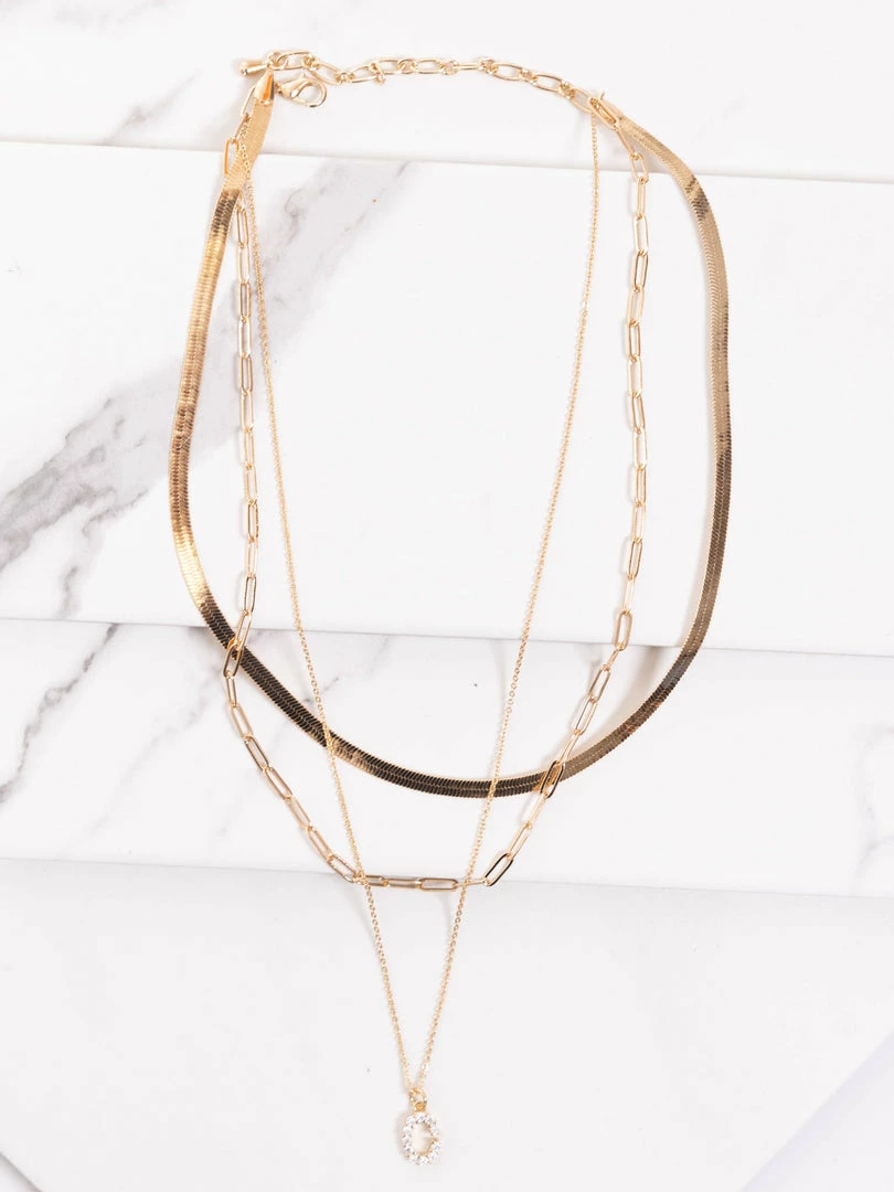 Hot Sale 🛒 Siete Necklaces Layered Initial Necklace 💯 1 Siete Necklaces Layered Initial Necklace